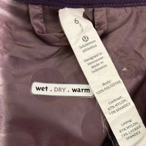 Lululemon Limited Edition Velocity Plum Embossed Dot Running Jacket - Picture 14 of 17